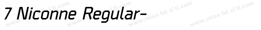 7 Niconne Regular字体转换